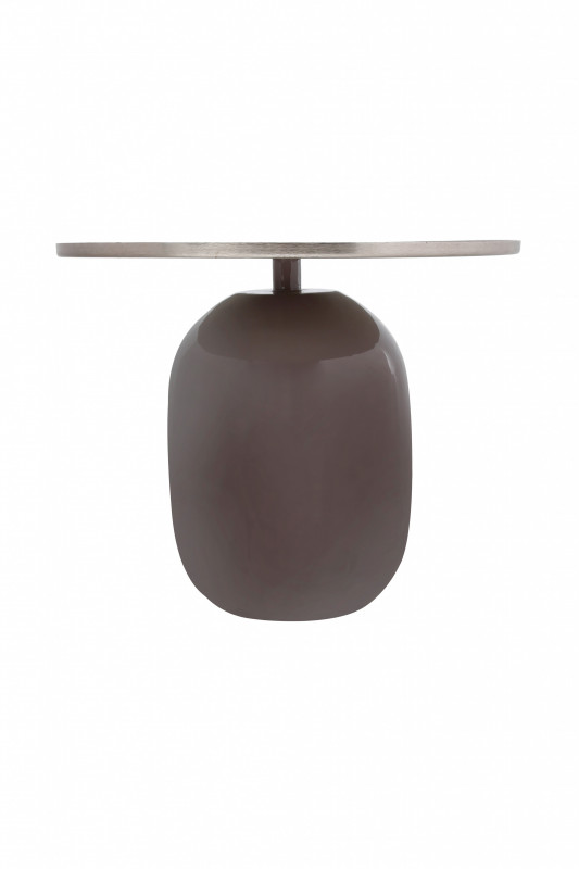 Masuta de cafea rotunda din fier 51x51x40,5 cm gri
