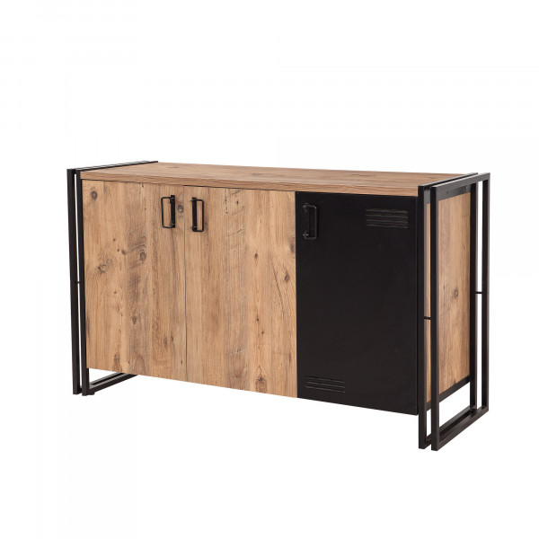 Servanta din pal melaminat Cosmo Nora pin 140x80x45 cm