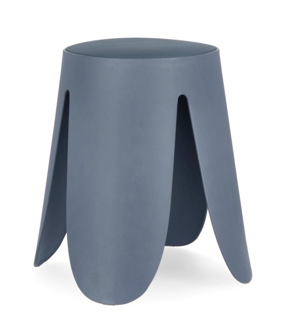 Set de 4 taburete Imogen gri inchis, diametru 37 cm, înălțime 47 cm