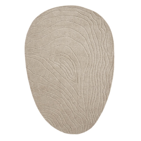 Covor oval 190x290 cm bej