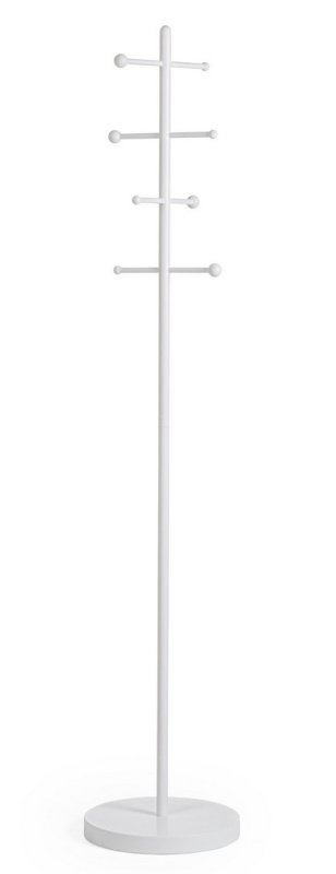 Cuier Camryn din oțel, vopsit epoxidic, alb, diametru 35 cm, înălțime 181.5 cm