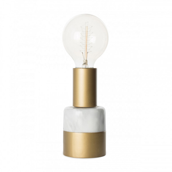 Lampa decorativa din marmura/fier Lalande gri, un bec