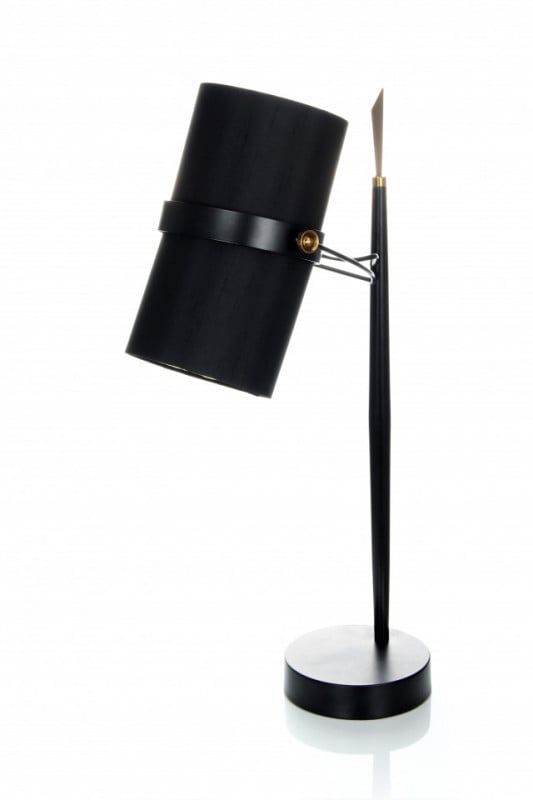 Lampa decorativa din tesatura/metal Novum neagra, un bec