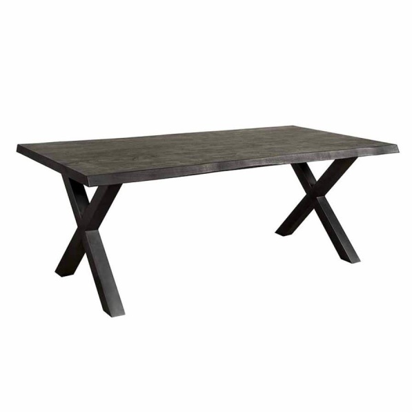 Masa de dining dreptunghiulara Xara din lemn de acacia neagra 200 cm