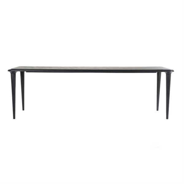 Masa dreptunghiulara din lemn de mango Jiska 300x100 cm neagra