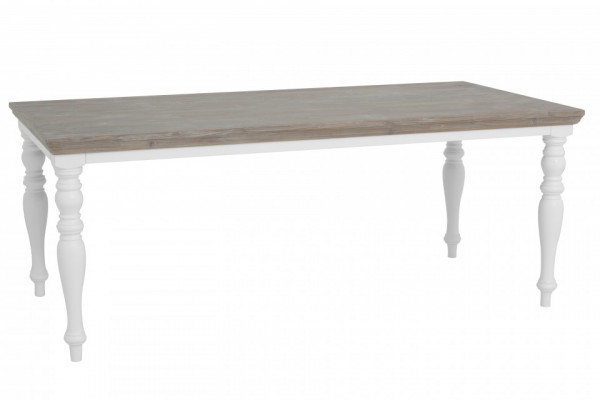 Masa dreptunghiulara din lemn de pin 160x90x78 cm maro/alb