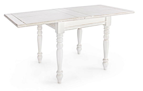 Masă extensibilă Colette, pentru 6 persoane, din lemn de mango, 80-160x80 cm
