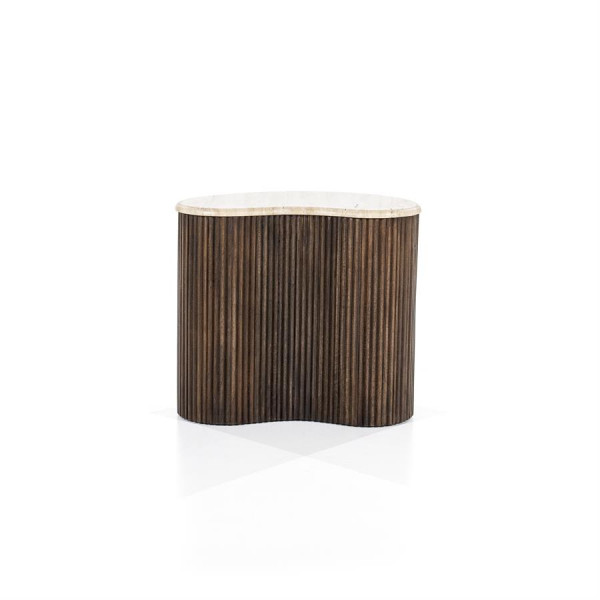 Masuta de cafea din lemn de mango si travertin Mari 50x33x44 cm