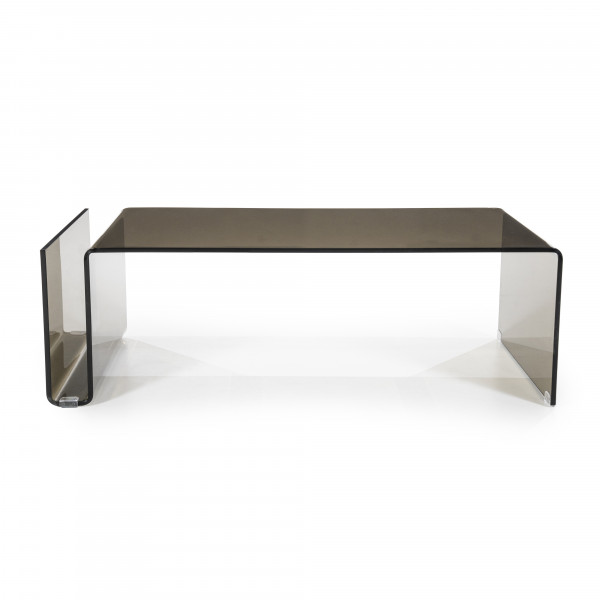Masuta de cafea din sticla Shadow maro 120x60x38 cm