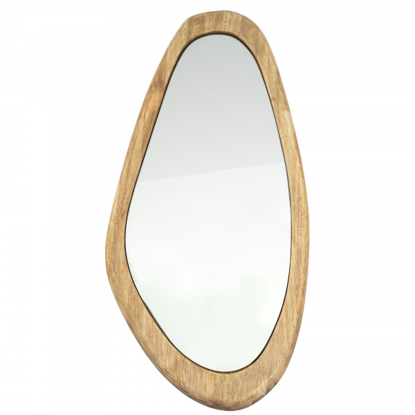 Oglinda cu forma neregulata Laban cu rama de lemn mica 40,5x2x85 cm