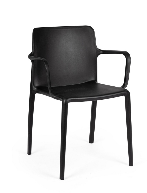 Set 4 scaune Chloris din polipropilenă negre