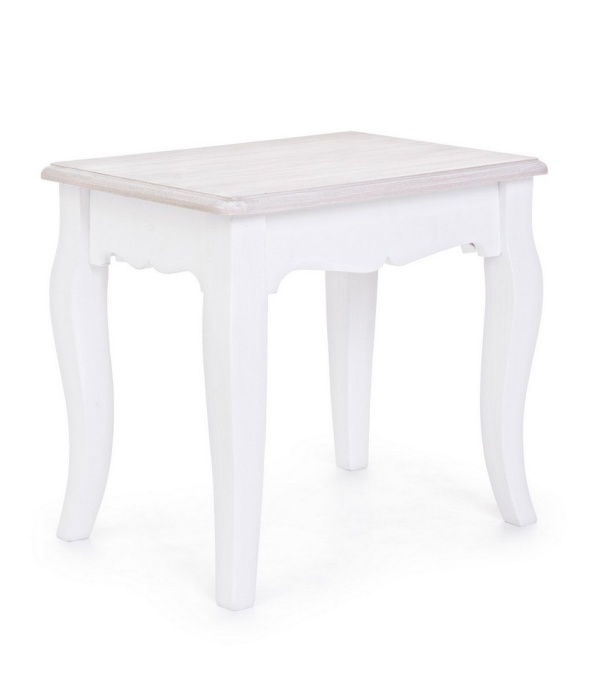 Taburet Charlene din MDF, finisaj vopsit pe bază de apă, 41x30x38 cm