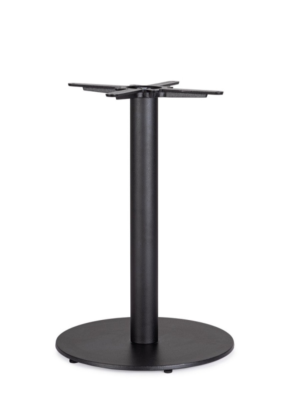 Bază de masă Ecate, din fontă și oțel, finisaj negru vopsit electrostatic, diametru 50 cm, înălțime 72 cm
