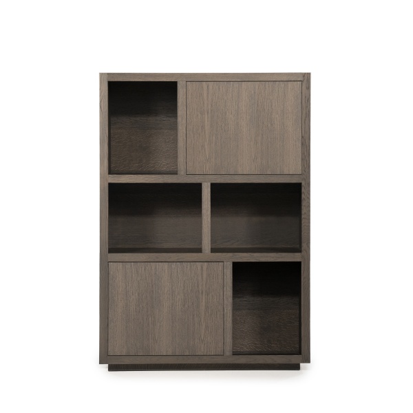 Biblioteca Helsinki din lemn de stejar maro 120x170 cm