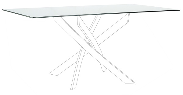 Blat din sticlă masă dining Modern, 160x90 cm