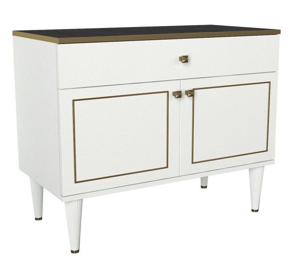 Comoda din pal melaminat Ravenna alba 90 cm