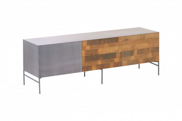 Comoda TV din tec reciclat 166 cm