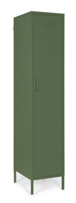 Dulap Cambridge, cu 1 ușă, din oțel, vopsit electrostatic, verde, 46x38x185 cm