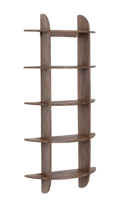 Etajeră Westwood, din lemn de mango, lăcuit, maro rustic, 70x22x160 cm