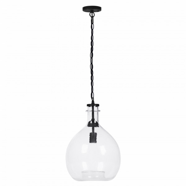 Lustra din sticla/fier Altair Large transparent/negru, un bec