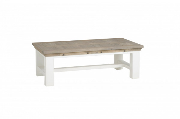 Masuta de cafea dreptunghiulara din lemn 135x75x45 cm maro/alb