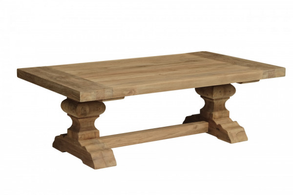 Masuta de cafea dreptunghiulara din lemn 135x75x45 cm maro