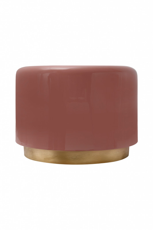 Masuta de cafea rotunda din fier 51,5x51,5x43 cm roz