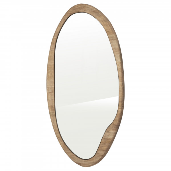 Oglinda cu forma neregulata Laban cu rama de lemn mare 50x2x100 cm