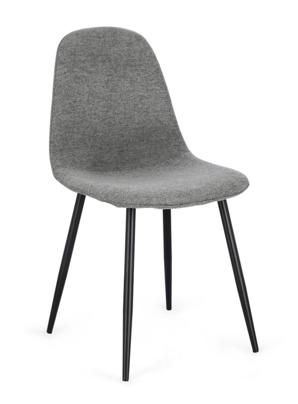 Set 4 scaune Irelia tapitate negre/gri inchis