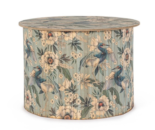 Set de 2 Măsuțe de cafea Maylin, rotunde, din bambus, 58x40 cm