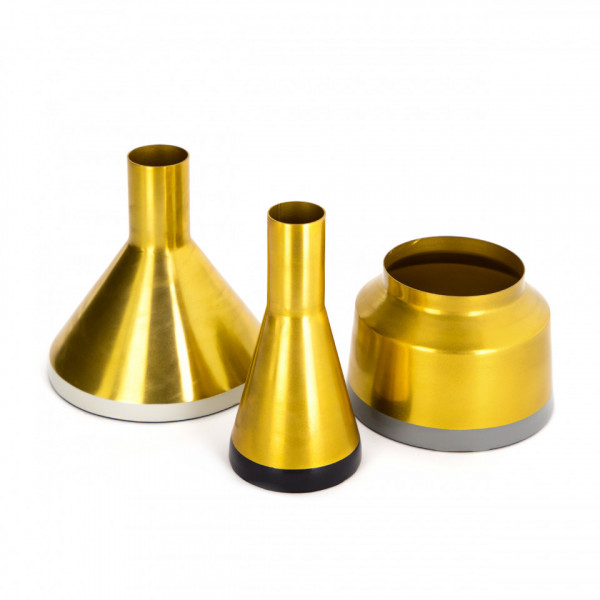 Vaze decorative Set 3 bucati Culture Auriu / Alb / Negru / Gri