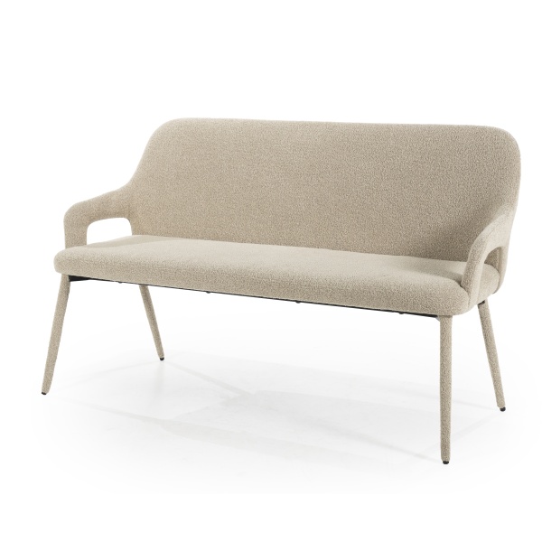 Bancheta Fika din tesatura taupe