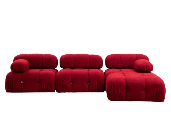 Coltar Bubble modular, 3 locuri, rosu