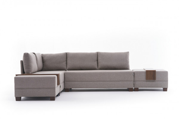 Coltar Fly pe stanga crem, 3 locuri, extensibil cu 2 parti modulare
