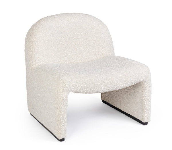 Fotoliu Bassilla Bouclé, Natural, 71 x 69 x 72.5 cm