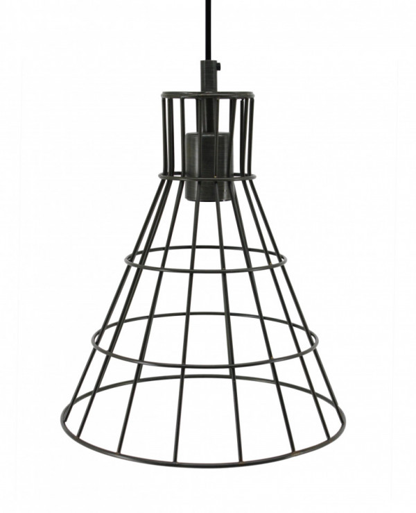 Lustra din fier galvanizat Bellatrix neagra, un bec