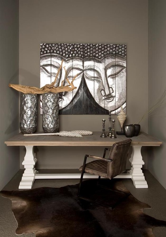 Masa de dining dreptunghiulare Toscana din lemn de stejar rustic 220 cm
