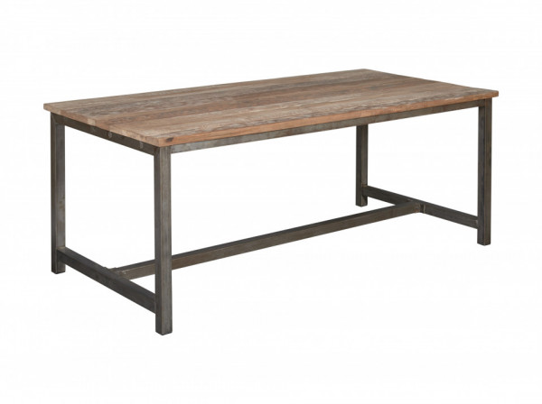 Masa dreptunghiulara din lemn de tec reciclat 240x100x78 cm maro