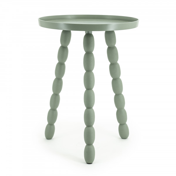 Masuta de cafea din metal Bean 35,5x48 cm verde