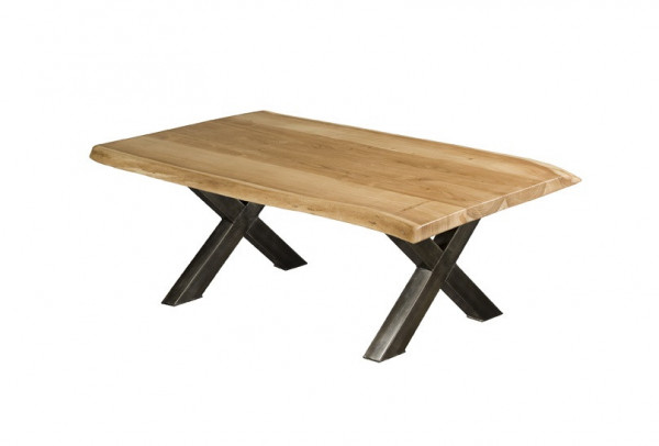 Masuta de cafea dreptunghiulara din lemn 135x75x40 cm maro/negru