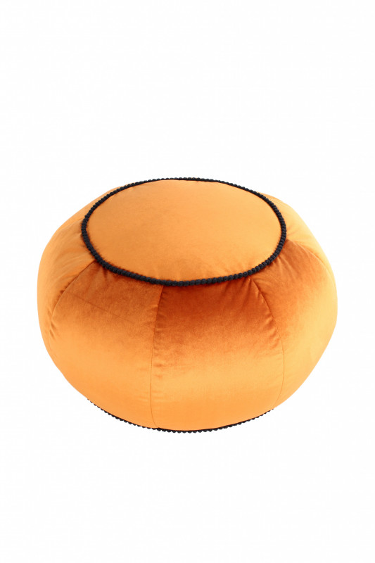 Puf din catifea Taj Mahal orange