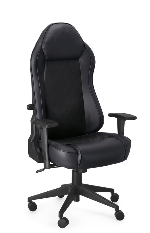 Scaun de birou ergonomic reglabil, din piele ecologică, negru