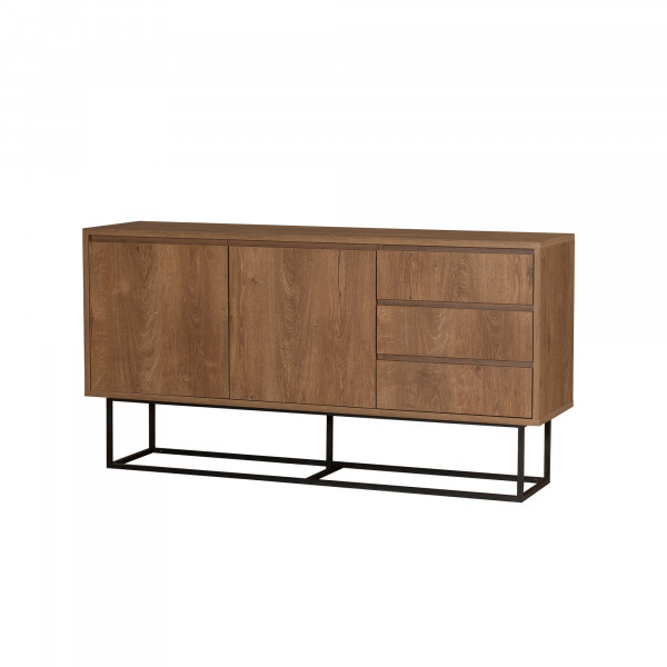 Servanta din pal melaminat Ruba nuc 140x72x36 cm