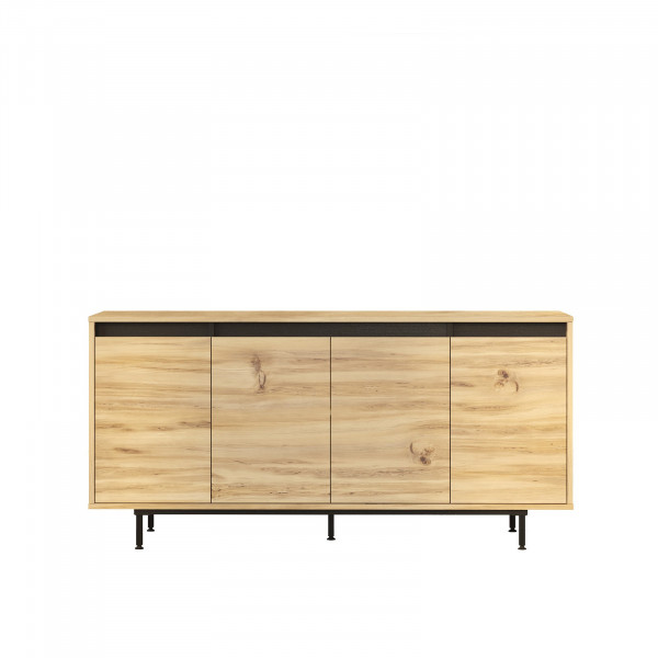Servanta din pal melaminat stejar 160 x75,6x44,5 cm