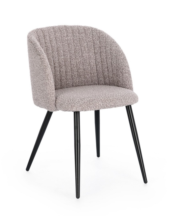 Set 2 scaune Queen cu tapițerie bouclé, gri