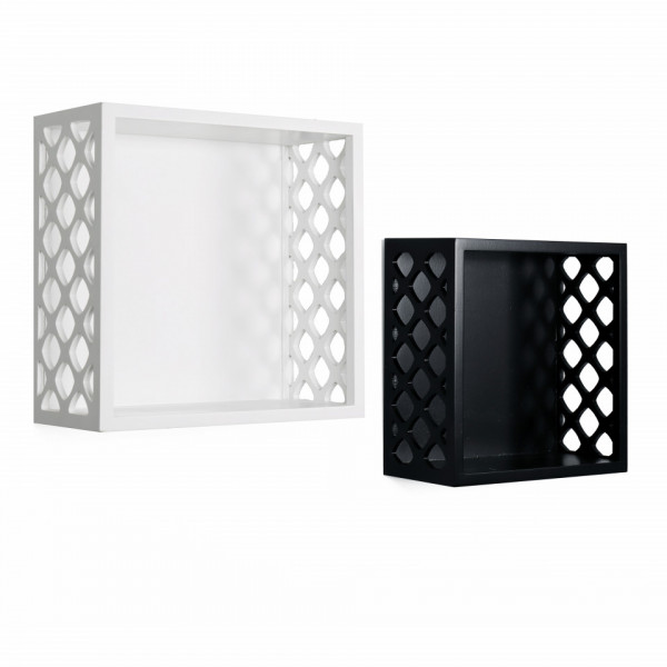 Set de 2 polite Missouri 10,5cm/12cm x 23,5cm/27cm x 23,5cm/27cm negru/alb