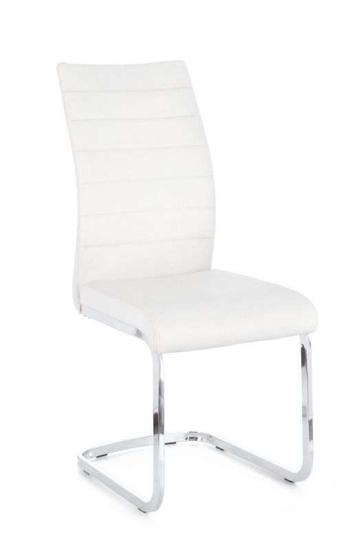 Set de 4 scaune Myra din piele ecologică, alb, 41x60x98 cm