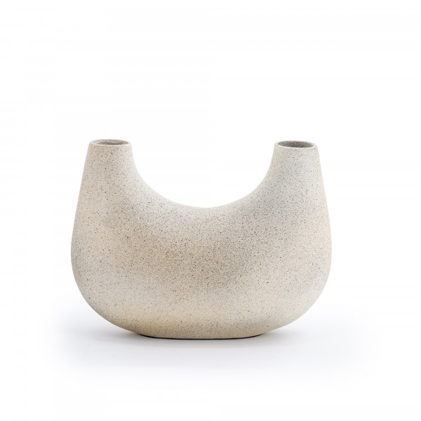 Vaza de aluminiu Momo mica alba 23 cm