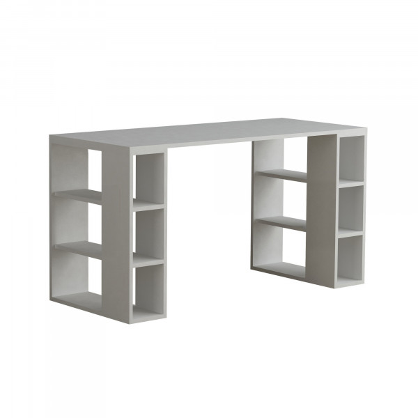 Birou din pal melaminat Colmar Alb 140 cm