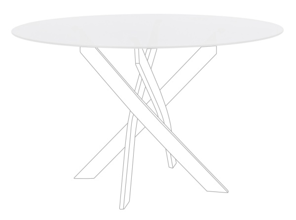 Blat din sticlă masă dining George, Ø120 cm